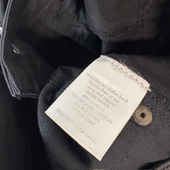 Eileen Fisher Jeans Womens 4 Black Skinny Stretch Denim Cotton Blend Made in USA - Picture 5 of 7